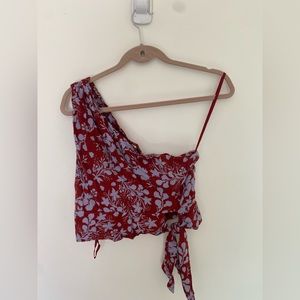 One Shoulder Free People Top with tie